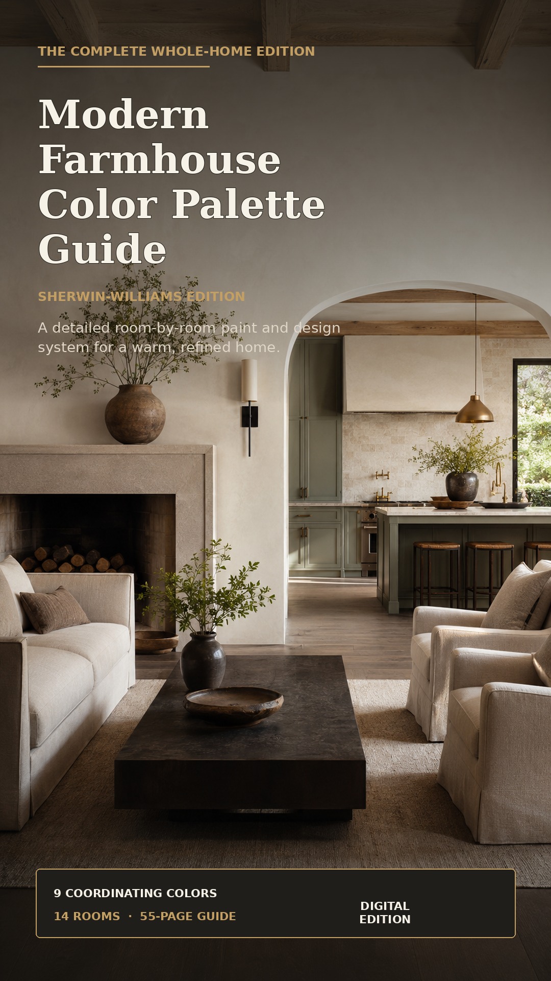 Modern Farmhouse Sherwin-Williams Color Palette Guide cover